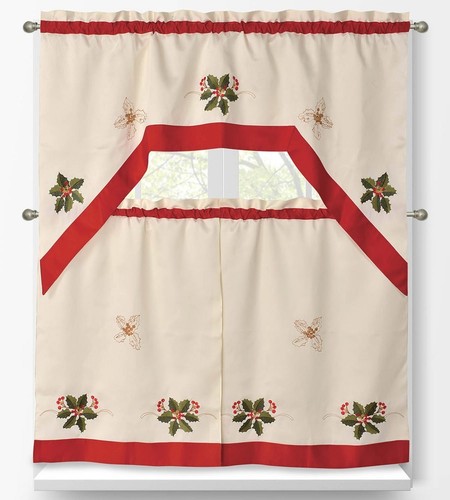 Embroidered curtains - 3, pc.
