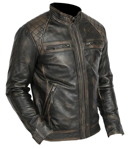 Manteau veste cuir - en,