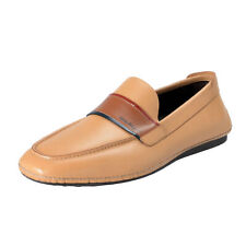 Salvatore Ferragamo Men's "FLORIDA" Light Brown Leather Loafers Slip On Shoes 