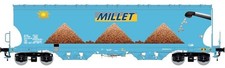 LS MODELS 30592 Wagon Trémie Céréales Tagnpps "Millet" Bleu, SNCF