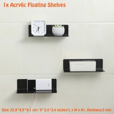 Acrylique Flottant Tablettes Mural Étagère Présentation Agenda Rack Adhésif Mont