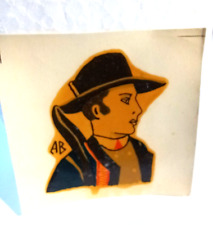 Ancien Chromotransfert décalcomanie "chapeau breton" Vintage