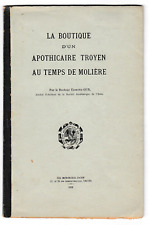 GUR - LA BOUTIQUE D'UN APOTHICAIRE TROYEN AU TEMPS DE MOLIERE LIVRE ANCIEN
