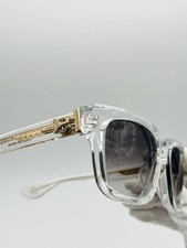 Monture Chrome Hearts Box Officer Transparent Doré Verre Solaires.
