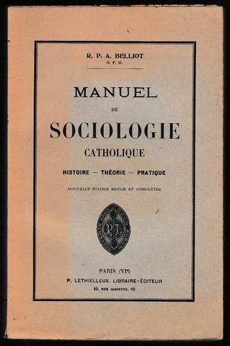 Belliot manuel de sociologie - belliot,