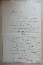 Lettre Autographe Mocquard secrétaire chef cabinet de Napoléon III Second Empire