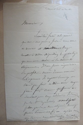 Lettre autographe mocquard - lettre,