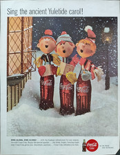 Coca Cola Chante Le Chant De Noël Ancien ! Publicité 1962 1 Page Originale