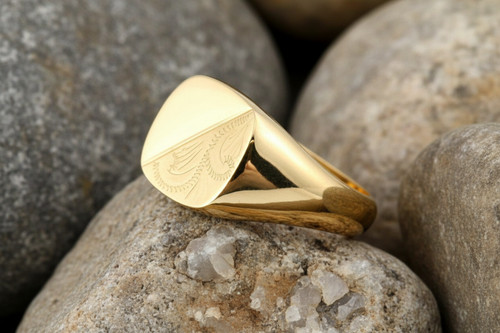 Bague chevalière coussin - , en