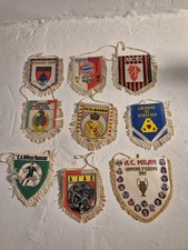 Lot De 9 Fanions Foot Vintage 