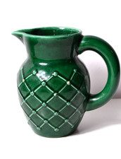 Pichet en céramique de Poët-Laval, modèle Résille, signé L. Priet