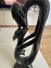 Ancienne Statue Africaine Bois Sculpté Main Sculpture Ethnique Tres Rare .