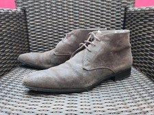 (F036 947) Santoni Bottes en daim homme/femme – Daim brun foncé – 7½ 41