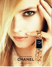 Publicité Advertising 127  2013  Chanel  montre Première or & diamants
