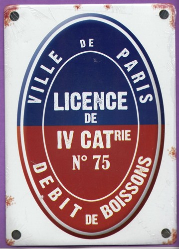 Plaque métal licence - plaque,