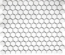 Mosaïque Hexagonal Blanc