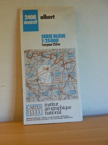 Carte ign serie bleue 25000 - carte, 1/25000