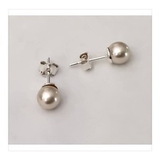 Boucles D'oreilles Perle Beige