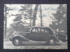 carte postale publicitaire - Primaquatre Sport Renault - 1939 - excellent état