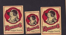 3  Ancienne  étiquette  paquet Allumette  Belgique BN160148 Tabac Rovanis Homme