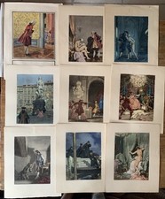 Lot De 24 Gravures Femmes Nues Grivoiserie Auguste Leroux 1871-1954
