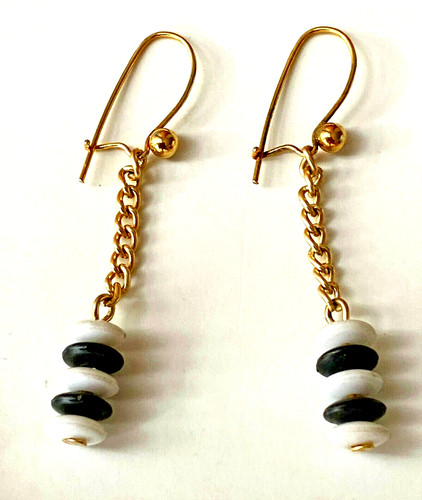 Boucle oreille vintage noir - boucle,