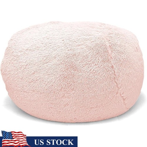 Soft round pouf chair - round,