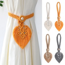 Embrasse De Rideau En Macramé À Pampilles Tressées À La Main En Corde De /