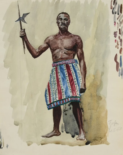 Guerrier africain 1925 - guerrier, |