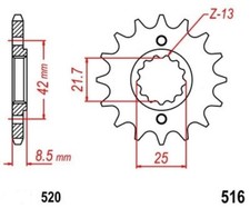Pignon Sortie de Boite Avant