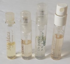 4 échantillons de parfum entamés, Hermès, Lacoste, Max Mara, Cerrutisi