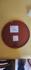 Plateau japonnais laque rouge 30 cm avec certificat origine