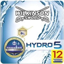 Pack 12 Lames WILKINSON Sword Hydro 5 Skin Protection Regular Recharge Rasoir