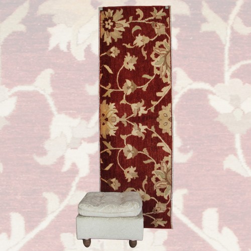 Tapis vintage fleurs rouges - vintage,