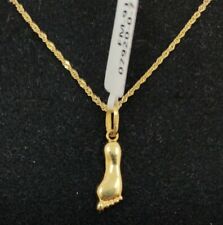 Pendentif Et Chaîne Or 18k 750 Mls . Pied