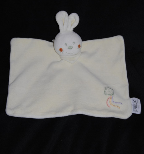 Doudou plat lapin jaune - plat,