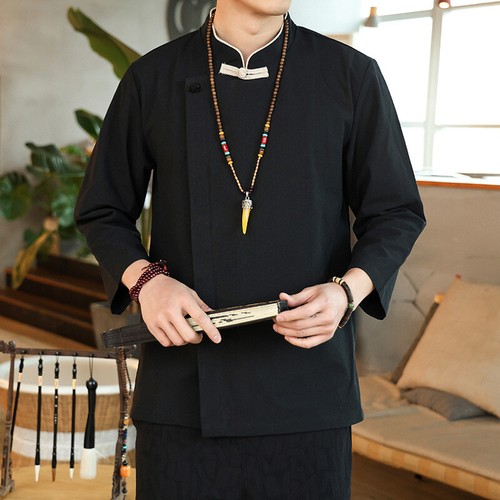 Hommes chinois chemisier long - chemisier,