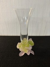Soliflore vase rose en cristal