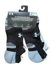 6 Paire Under armour Ua Performance Tech Non Show Chaussettes Noir Blanc Grise L