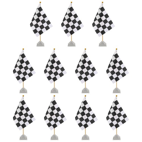 Drapeau damier noir blanc - damier,