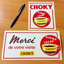 2 Gros autocollant ancien CHOKY bar rétro vintage boisson chocolat café 70’s