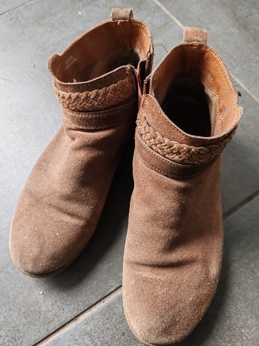 Bottines daim marron used - en,