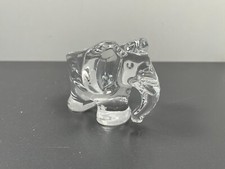 Ancien Vide-poche Baguier Eléphant en Cristal de Vannes Design Vintage 1960 1970