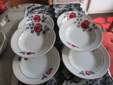 6 anciennes assiettes creuses faience BADONVILLER