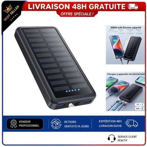 Batterie externe solaire - batterie,