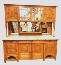 Buffet vitrine de style Louis XVI en bois massif XIX siècle