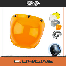 Visière Casque À Bulle 3 Boutons Jet Universel Orange Custom Café Race Long