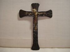 Crucifix  FER  Forgé et BRONZE  Émaillé