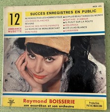 Raymond BOISSERIE Musette accordéon 12 succès languette 45 tours vinyle