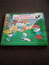 LIVRE A SYSTÈME POP-UP - L'ARRIVÉE DU BÉBÉ SCHTROUMPF 1993 bd RARE